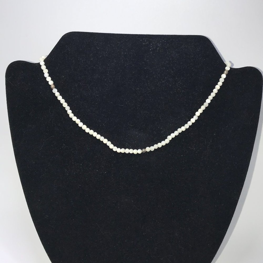 16 1/2" Mother Of Pearl Necklace With Matching Bracelet